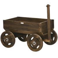 HOCHBEET, Tannenholz, Verkohlt - Braun, Holz (53/58/127cm) - Outsunny