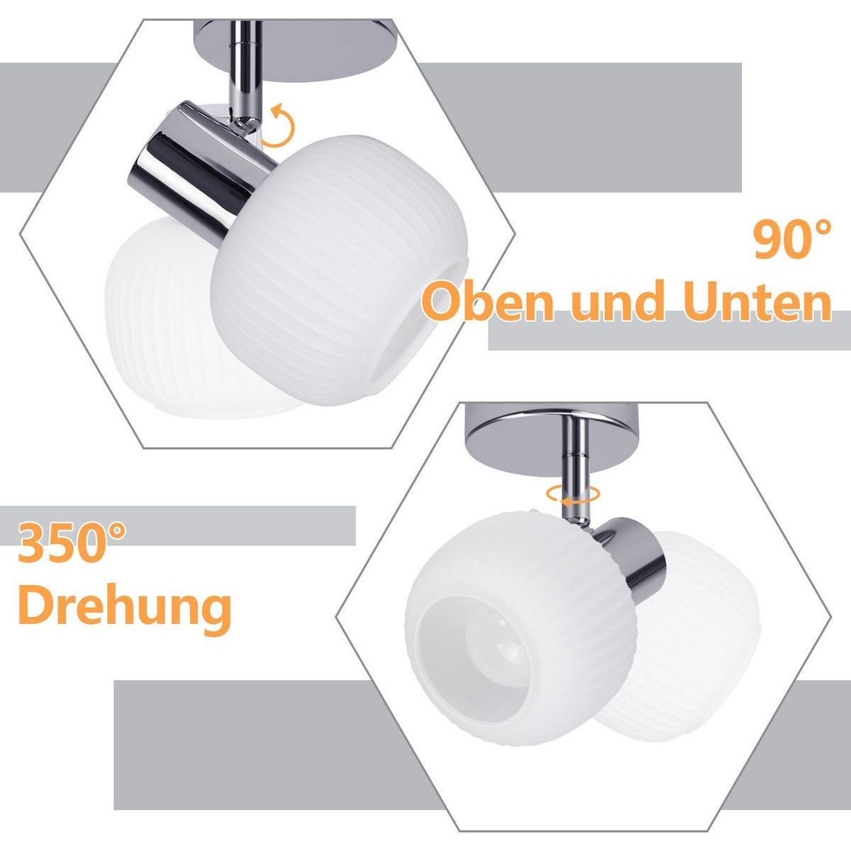 DECKENSTRAHLER Flammhart 10/13/12.5 cm - Weiß, Metall (12.5/10/13cm) - ZMH