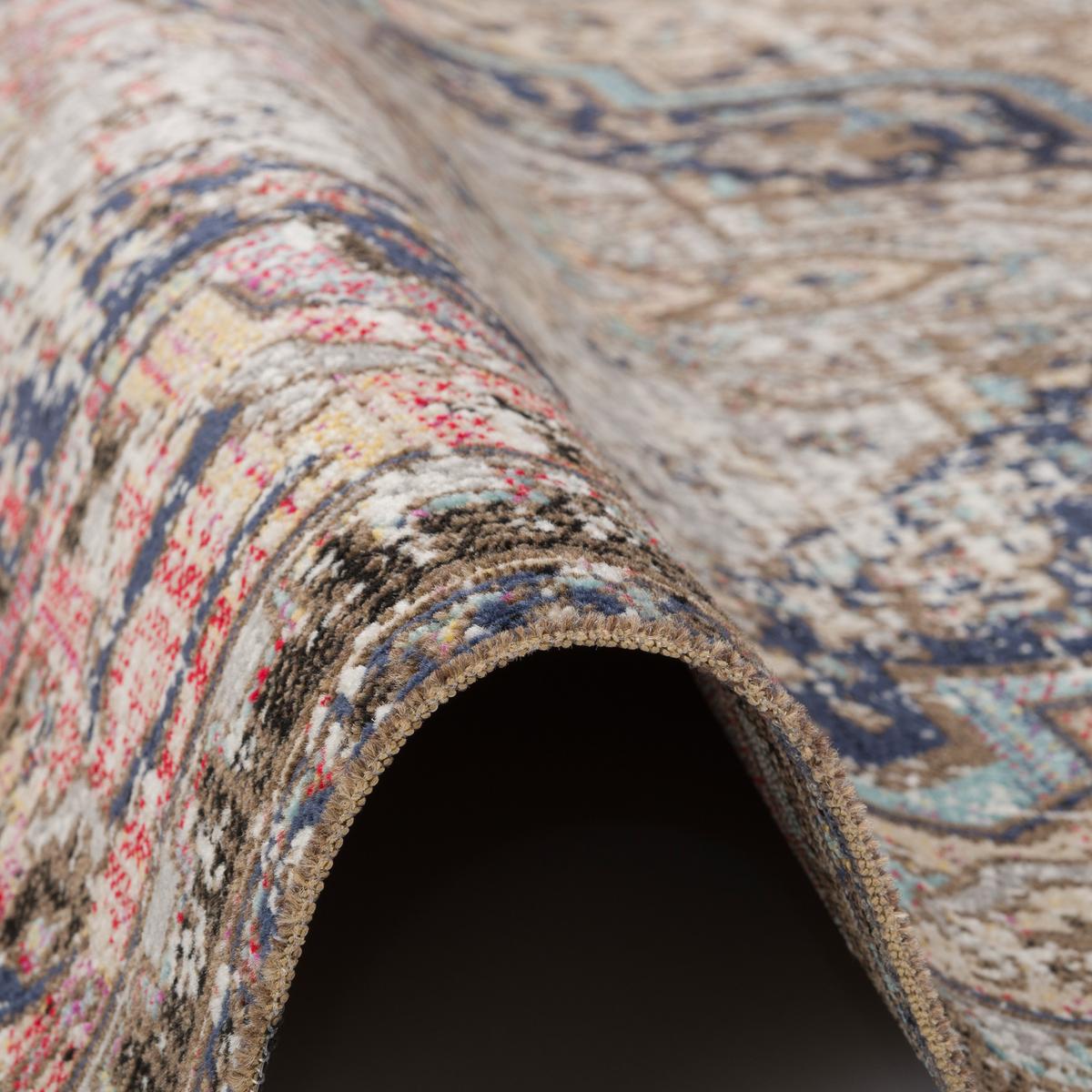 KURZFLOR DESIGNER TEPPICH MODERN VINTAGE ORIENT MUSTER - Braun, Textil (120/170cm) - Pergamon