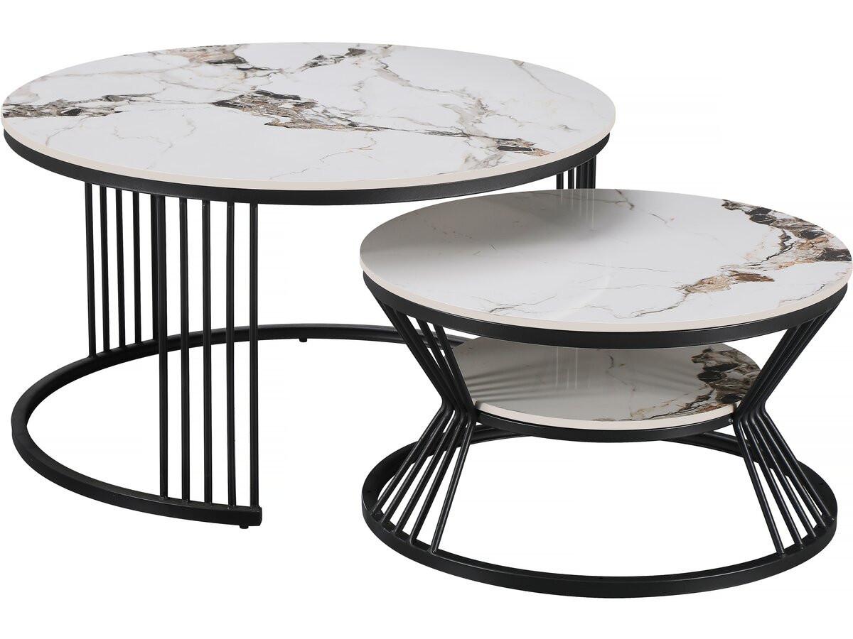 COUCHTISCH ombre Weiß - Weiß, Keramik (80/80/45cm) - Habitat Garten