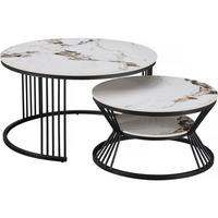 COUCHTISCH ombre Weiß - Weiß, Keramik (80/80/45cm) - Habitat Garten