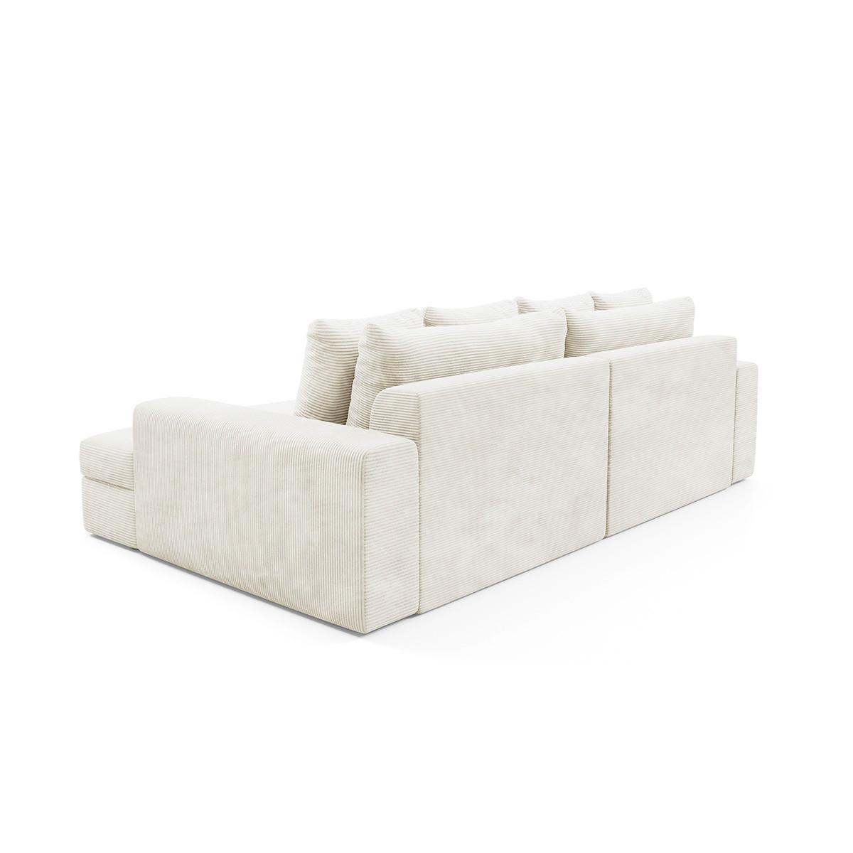 SOFA Paola 3 Sitzplätze Gebrochenes Weiß - Weiß, Holz (272/86/167cm) - Petits-meubles