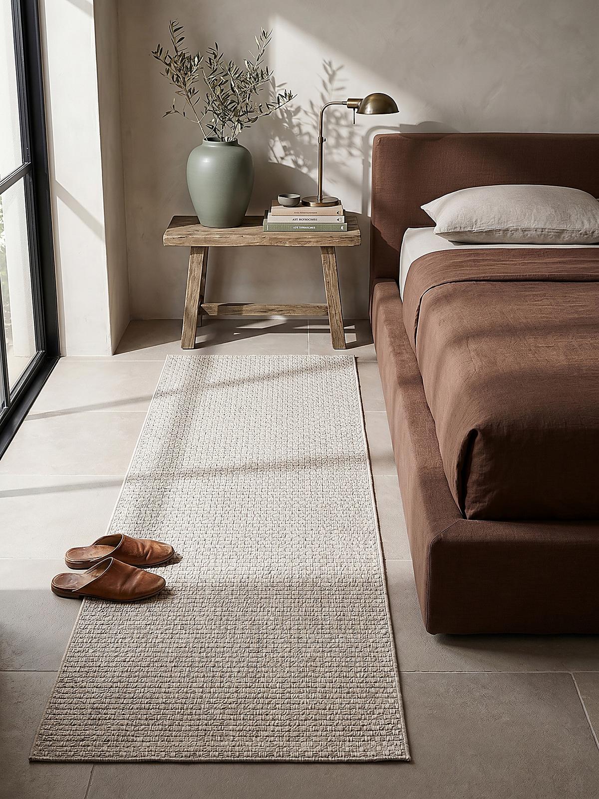 TEPPICHLÄUFER Uni BROYE Polypropylen Beige 80 x 250 cm - Beige, Textil (80/250cm) - KADIMA DESIGN