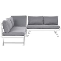 OUTDOOR-KISSENBEZUG Set Dunkelgrau Coccorino - Dunkelgrau, Textil (130/65cm) - Beliani