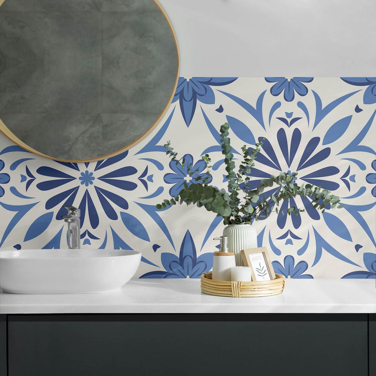 WANDPANEEL 120x60 cm selbstklebend Aeloria - Pastellblau, Kunststoff (60/1.6/120cm) - Wallfluent