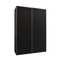 SCHWEBETÜRENSCHRANK 245,5/170/64 2-türig - Silberfarben/Schwarz, Holz/Metall (170/245/64cm) - Abiks Möbel