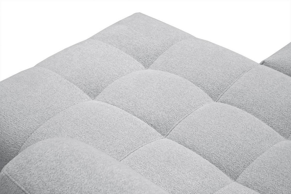 ECKSOFA SALVINI 4-Sitzer, hellgrau - Hellgrau/Schwarz, Holzwerkstoff/Textil (292/158cm) - Wozimo