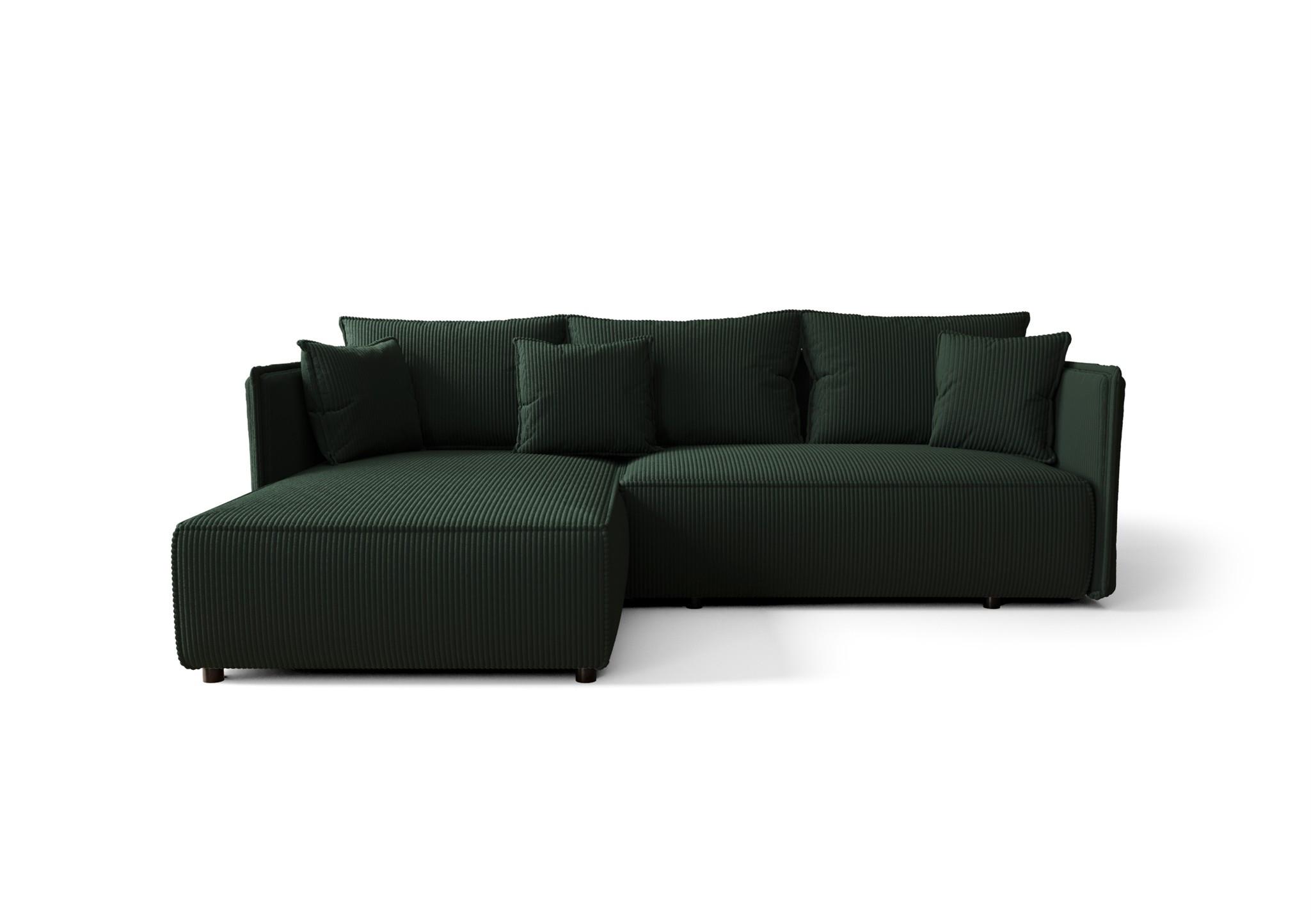 ECKSOFA Evora - Grün, Holzwerkstoff/Textil (245/185cm) - Fun Möbel