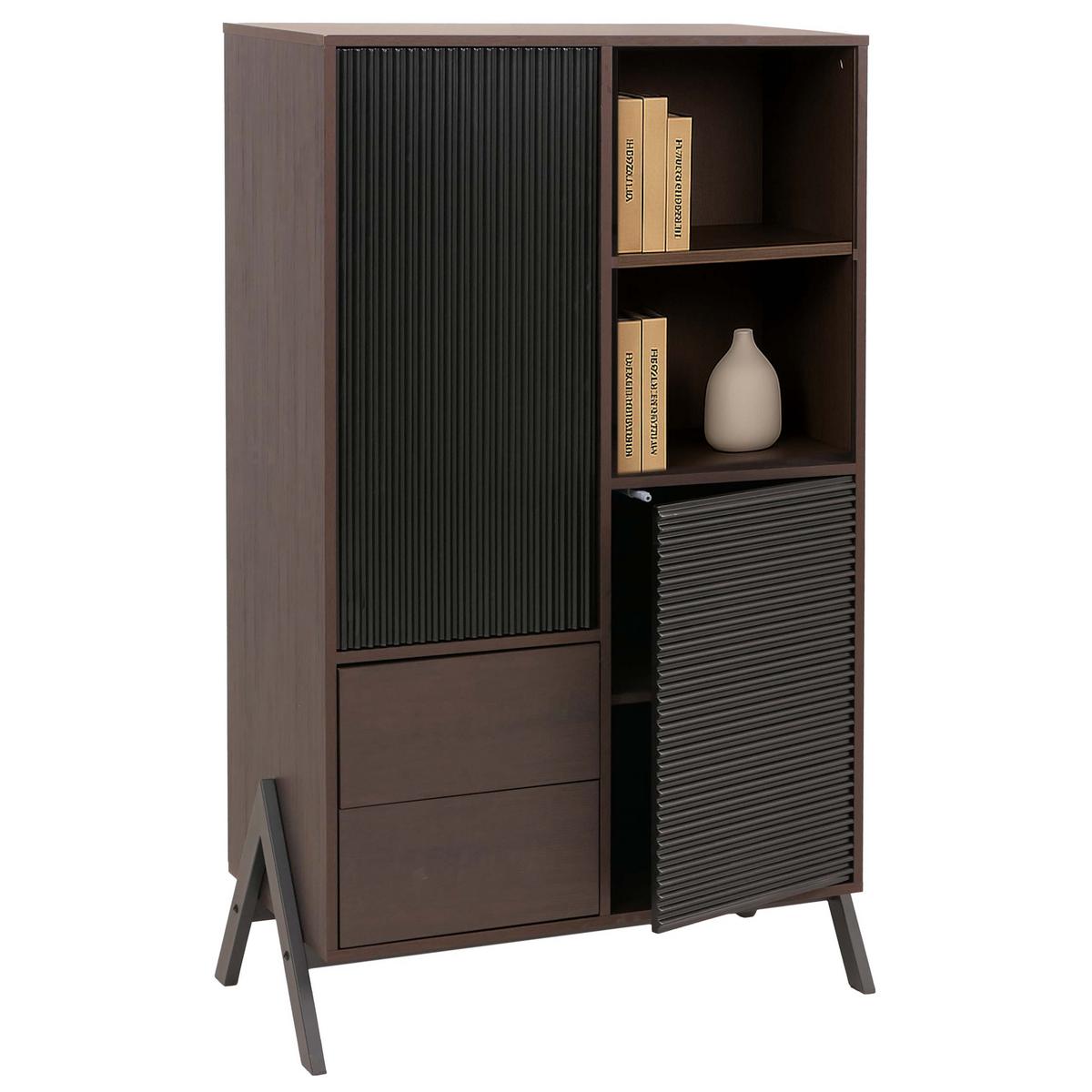 HOCHSCHRANK Braun - Braun, Holz (79/138/40cm) - MCW