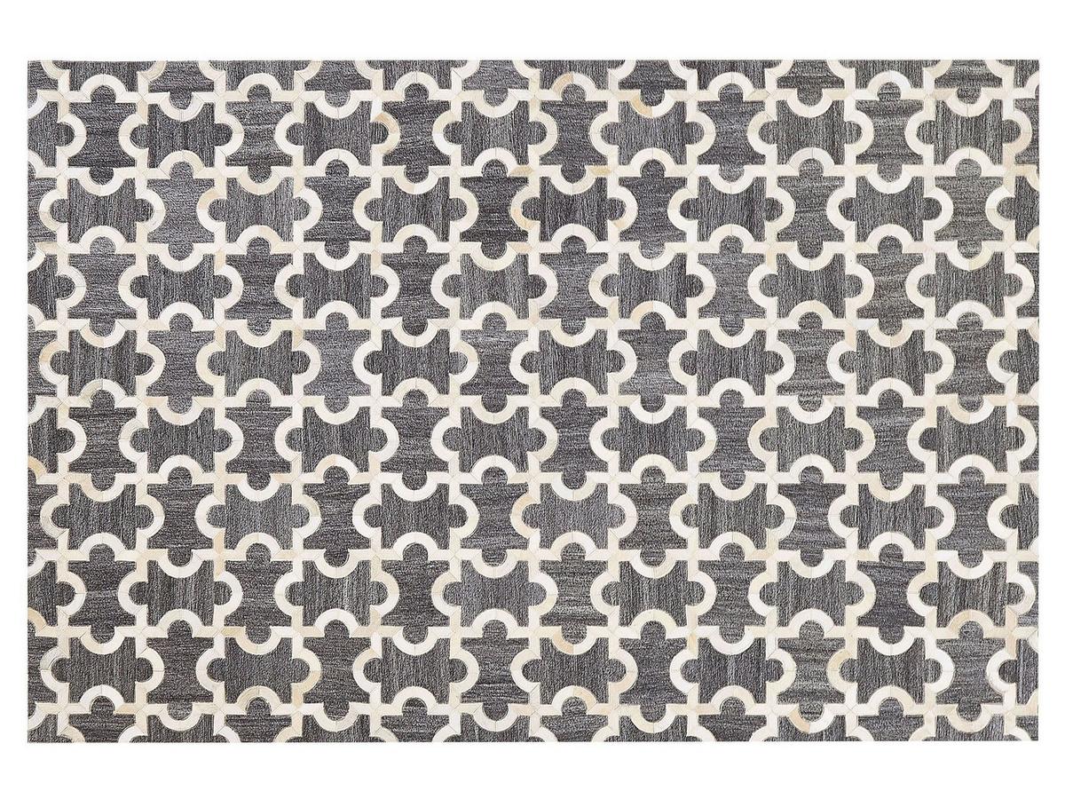 PATCHWORK-TEPPICH Yedisu 200/140 cm - Grau, Fell (140/200cm) - Beliani
