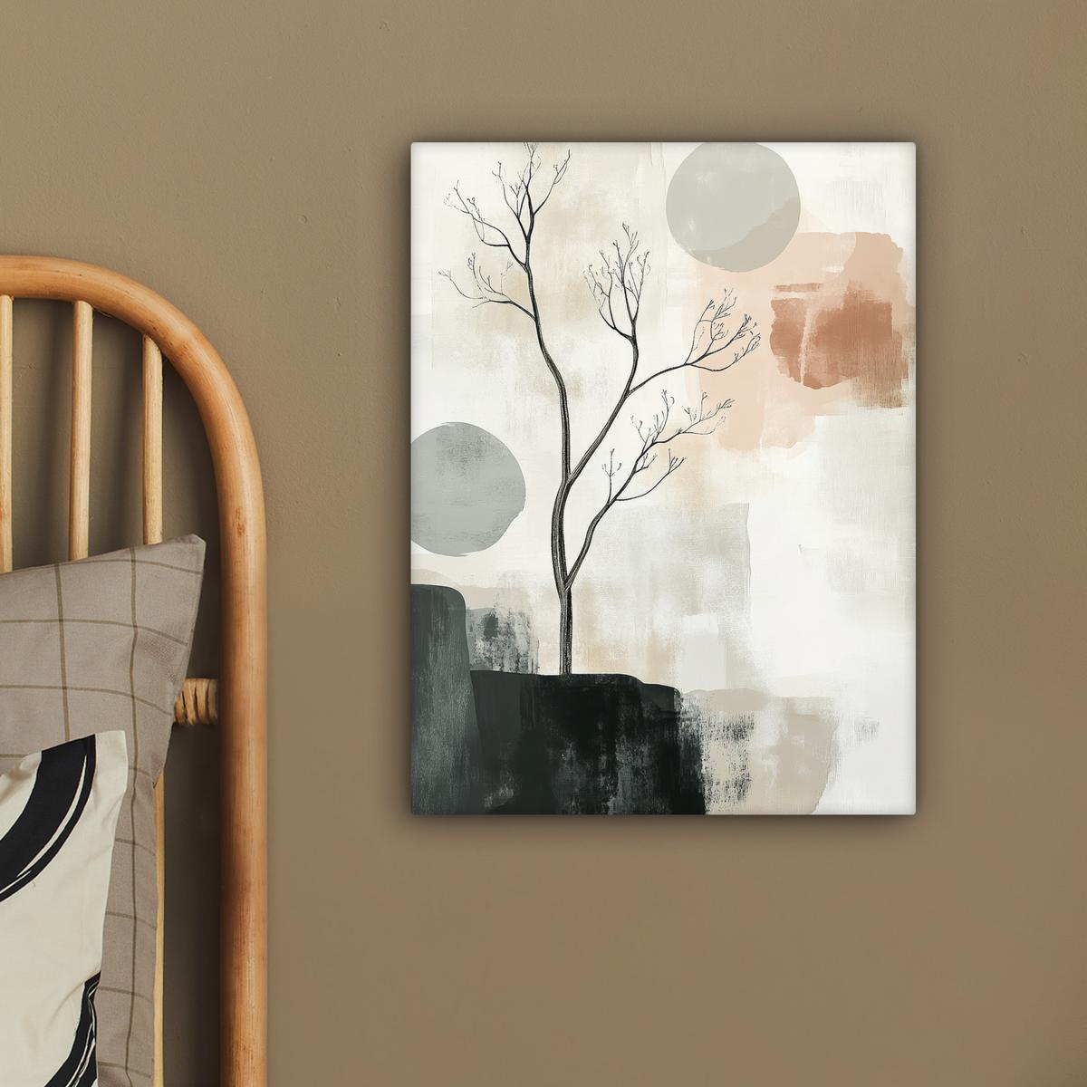 LEINWANDBILD Wabi sabi - Beige - Pflanze Room Decor 30x40 cm - Sandfarben, Textil (30/40cm) - MuchoWow