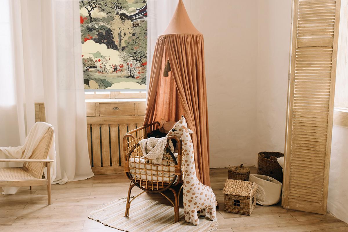 INNENROLLO - Fensterrollo - Rollo - 140x140 cm - Berg - Braun, Kunststoff (140/140/0.5cm) - TULUP