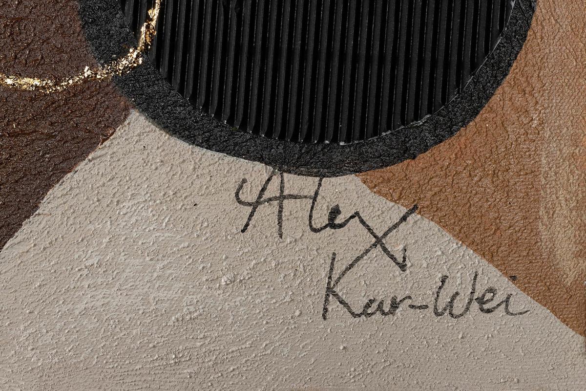 ACRYLBILD HANDGEMALT 80/80 cm - Beige/Braun, Holz/Textil (80/80cm) - KUNSTLOFT