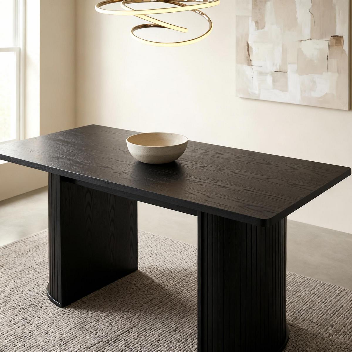 ESSTISCH GUARDA schwarz - Schwarz, Holzwerkstoff (90/180/75cm) - IDIMEX