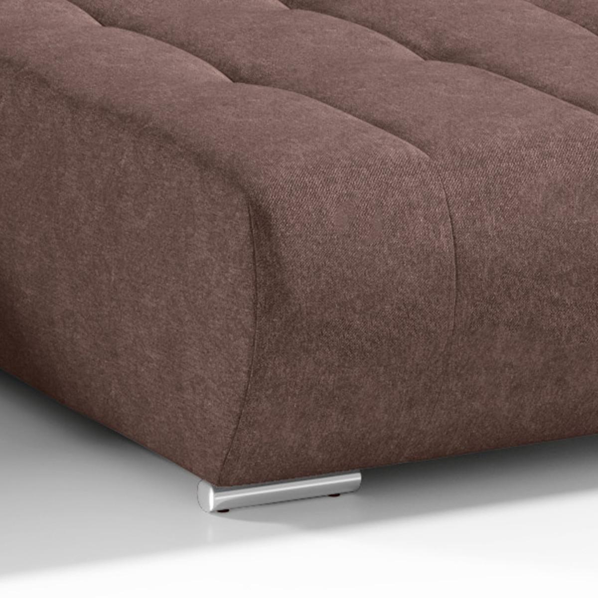 PANORAMASOFA Jonas 5 Sitzplätze Braun - Braun, Holzwerkstoff (350/85/185cm) - Petits-meubles