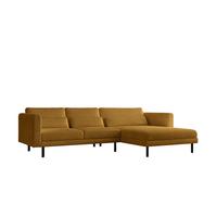 ECKSOFA Agada In Poso - Gelb, Holzwerkstoff/Textil (281/174cm) - Fun Möbel