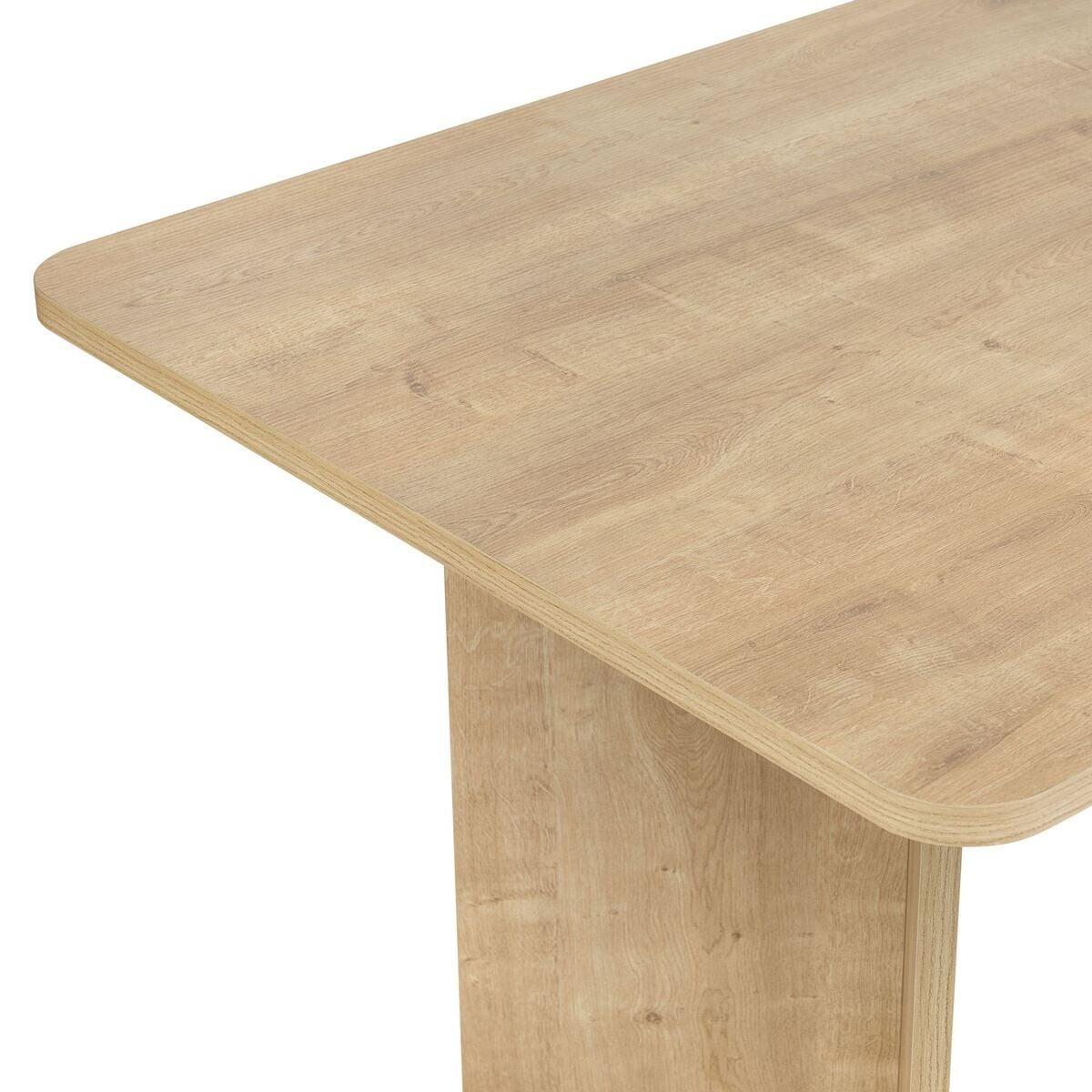 ESSTISCH mit rechteckiger Tischplatte 35/46/180 cm - Eichefarben, Holzwerkstoff (96/90/75cm) - Calicosy