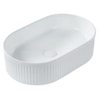 AUFSATZWASCHBECKEN Weiß 49/31 cm Keramik Geldo - Weiß, Keramik (49/13/31cm) - Beliani