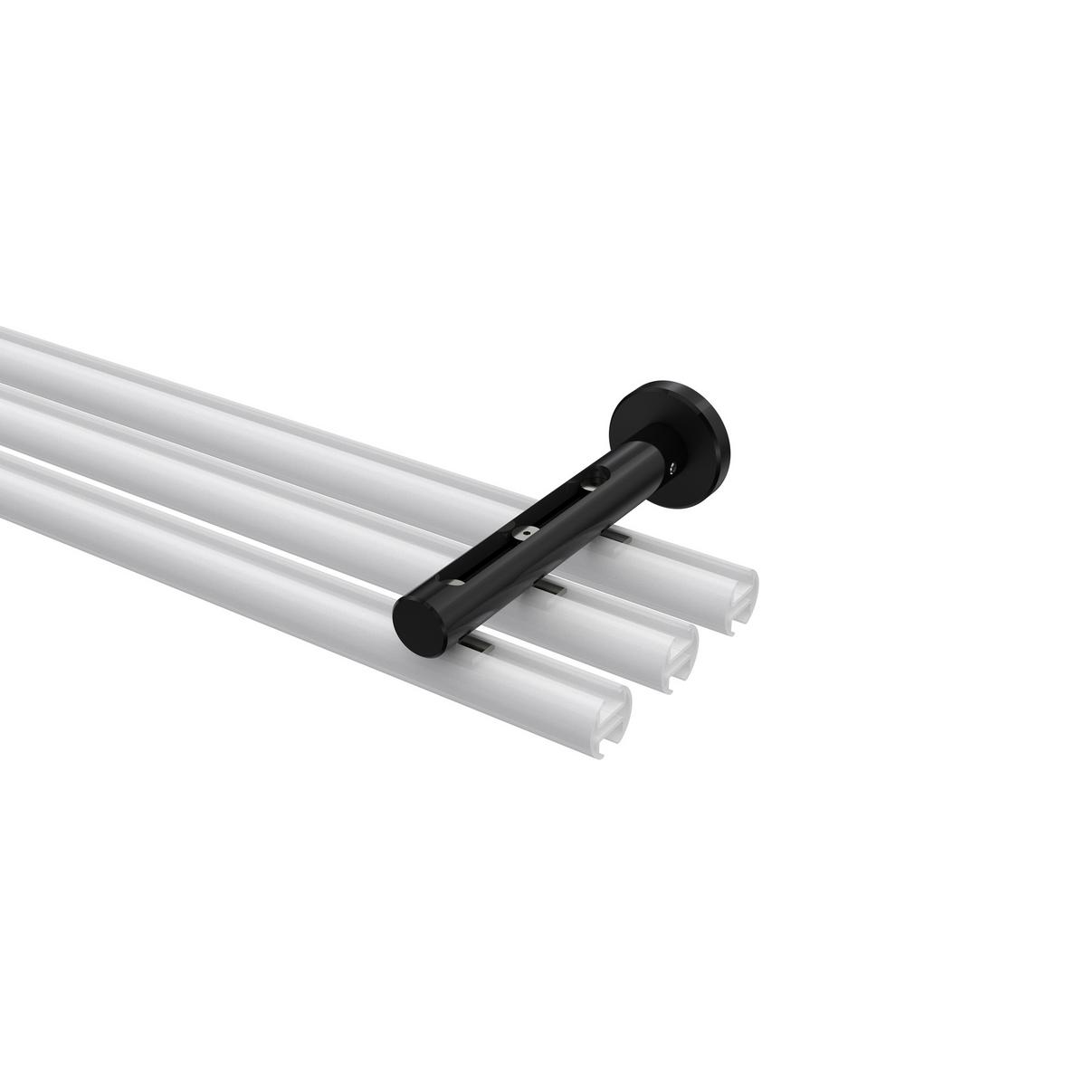 TRÄGER FÜR GARDINENSTANGEN INNENLAUF 20 mm Ø, Siteno Langloch 1 bis 3-läufig, Schwarz - Schwarz, Metall (13/4/4cm) - INTERDECO
