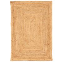 NATURFASER HANDGEFERTIGT JUTE TEPPICH NELE - Naturfarben, Textil (190/290cm) - Pergamon