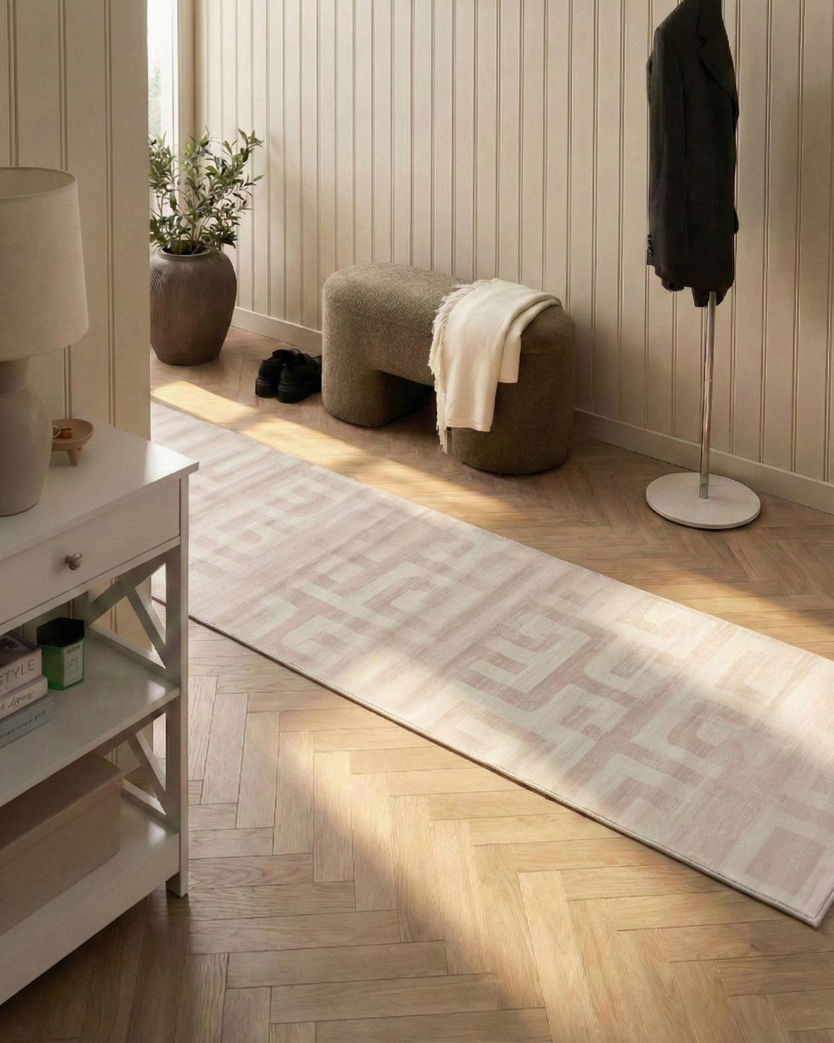 TEPPICH Beige 80/300 cm Beydag - Beige, Textil (80/300cm) - Beliani