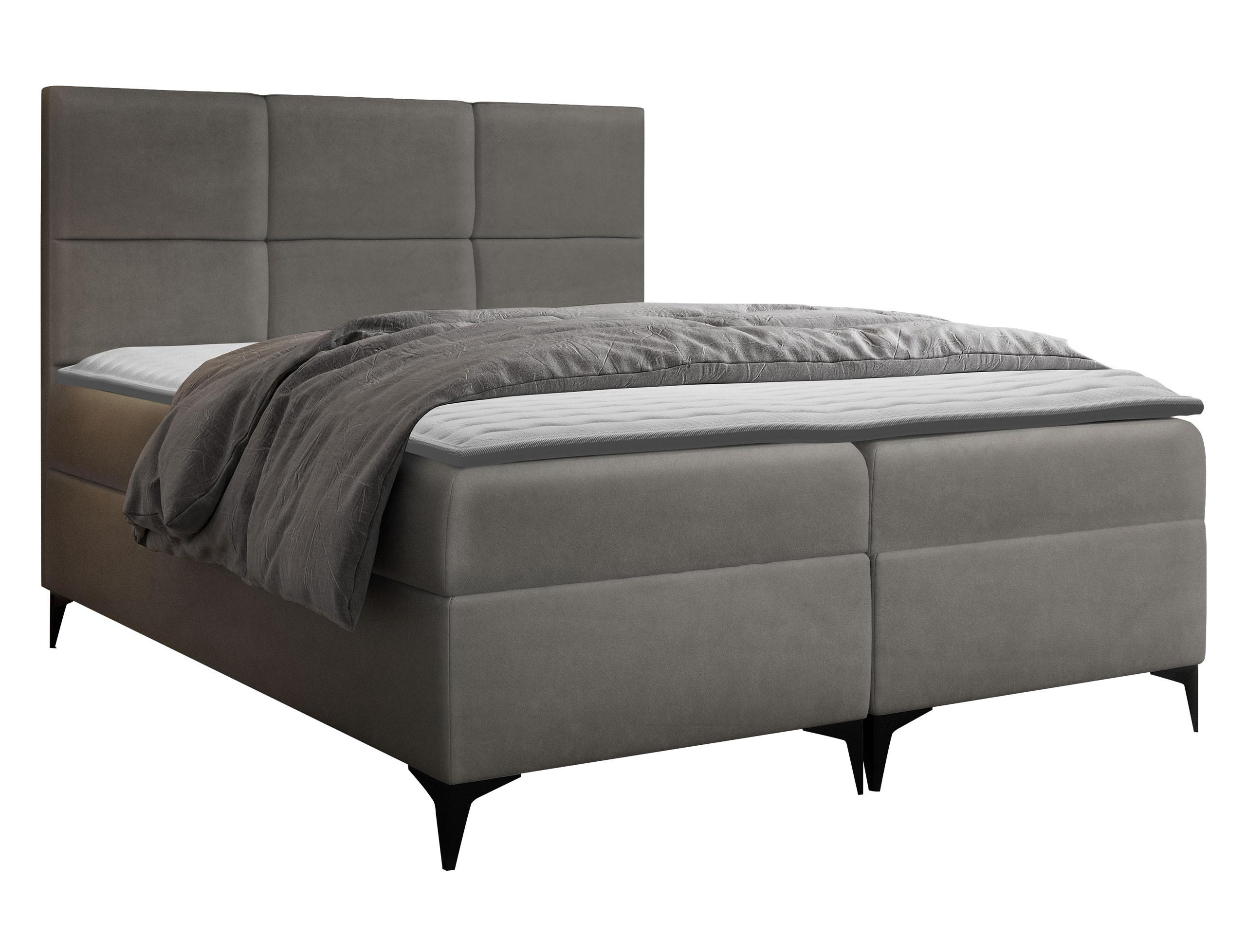 BOXBETT Fava - H3 - Grau, Holz/Textil (160/200cm) - MIRJAN24