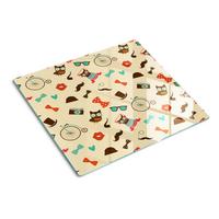 GLASPLATTE 60x52 cm Hipster-Eulen - Multicolor, Glas (60/0.4/52cm) - TULUP