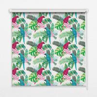 INNENROLLO - Fensterrollo - Rollo - 120x140 cm - Papageien - Blau, Kunststoff (120/140/0.5cm) - TULUP