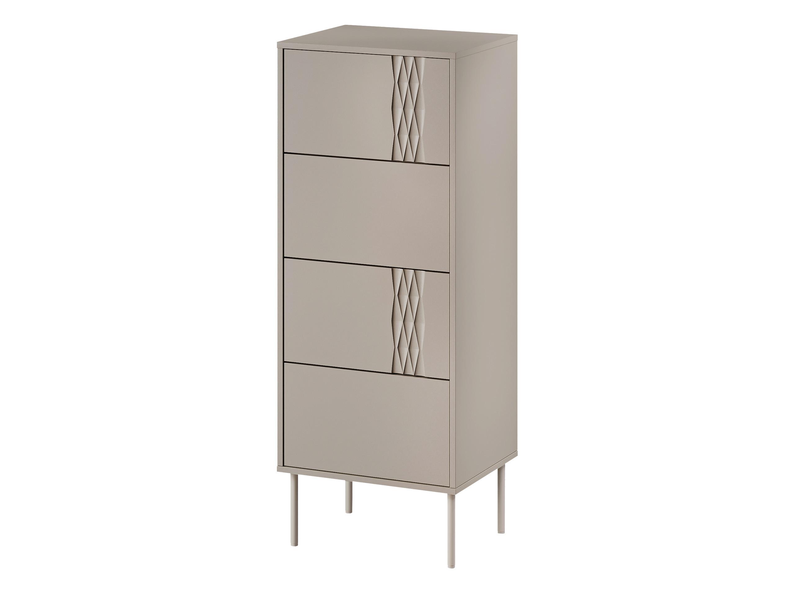 KOMMODE Tresse 4S - Beige, Holzwerkstoff/Metall (50/125/40cm) - MIRJAN24