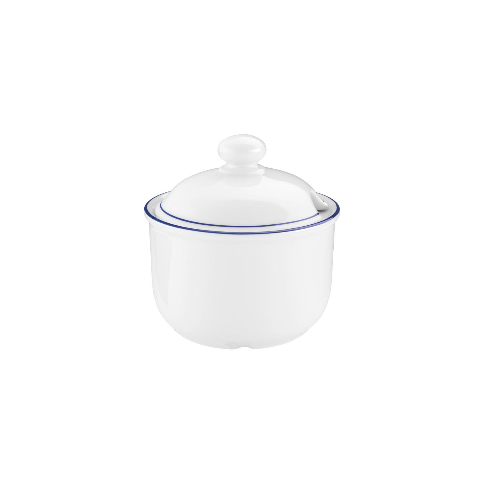 ZUCKERDOSE Compact Blaurand weiß-blau 250 ml - Blau/Weiß, Keramik (9.8/9.6cm) - Seltmann Weiden