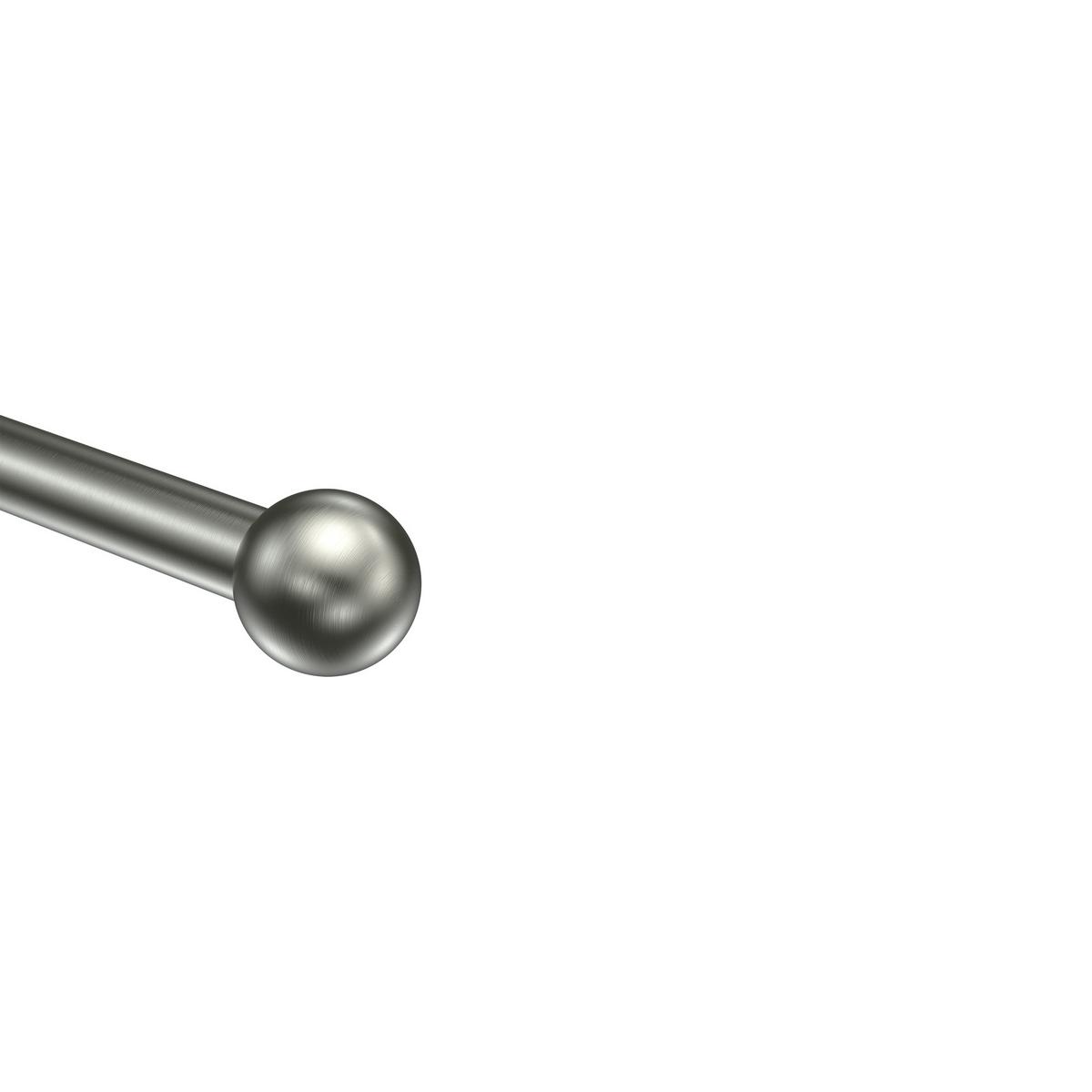 ENDSTÜCKE FÜR GARDINENSTANGEN 16 mm Ø, Puros Edelstahl-Optik, Packung 2 Stück - Edelstahlfarben, Metall (3.1/3.3/3.3cm) - INTERDECO