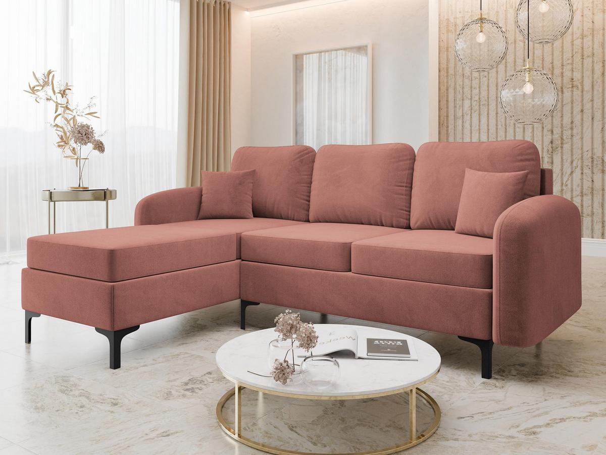 ECKSOFA Venice, Seite: Links - Schwarz/Grau, Holz/Textil (225/172cm) - MIRJAN24