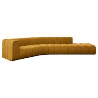 ECKSOFA modulares Sofa Tilmo-L1 - 399x194x70 cm Senfgelb - Currygelb, Holzwerkstoff/Textil (399/194cm) - ALTDECOR