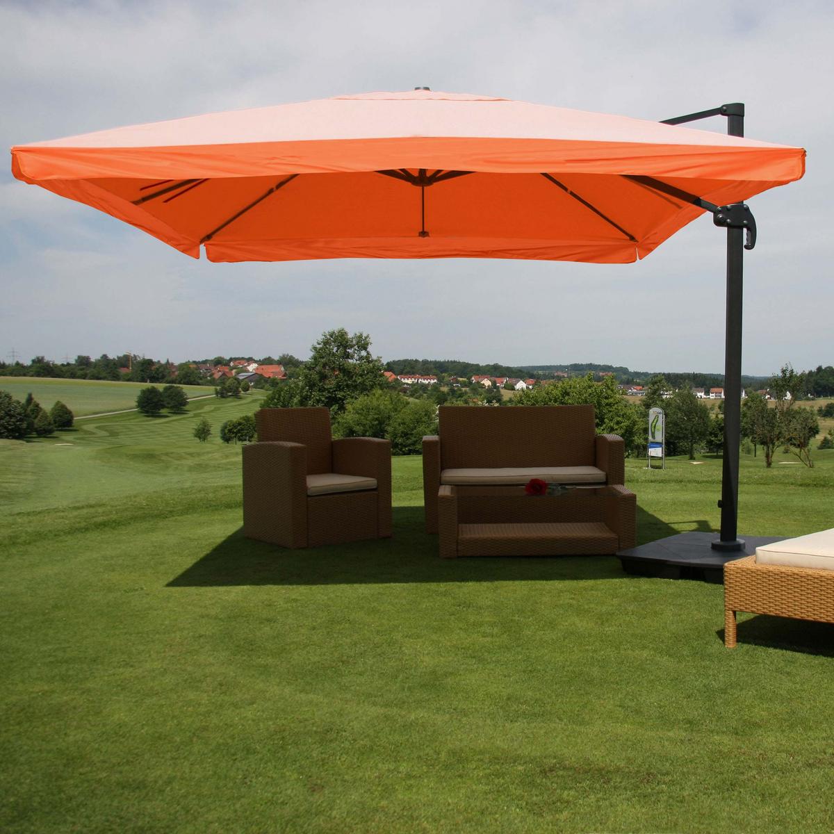 AMPELSCHIRM I Orange 300/300 cm - Orange, Textil (360/300cm) - MCW