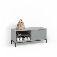 SCHUHSCHRANK Aterno Grau 100 x 45 cm mit Klapptür - Grau, Holzwerkstoff (100/45/40cm) - Livinity®