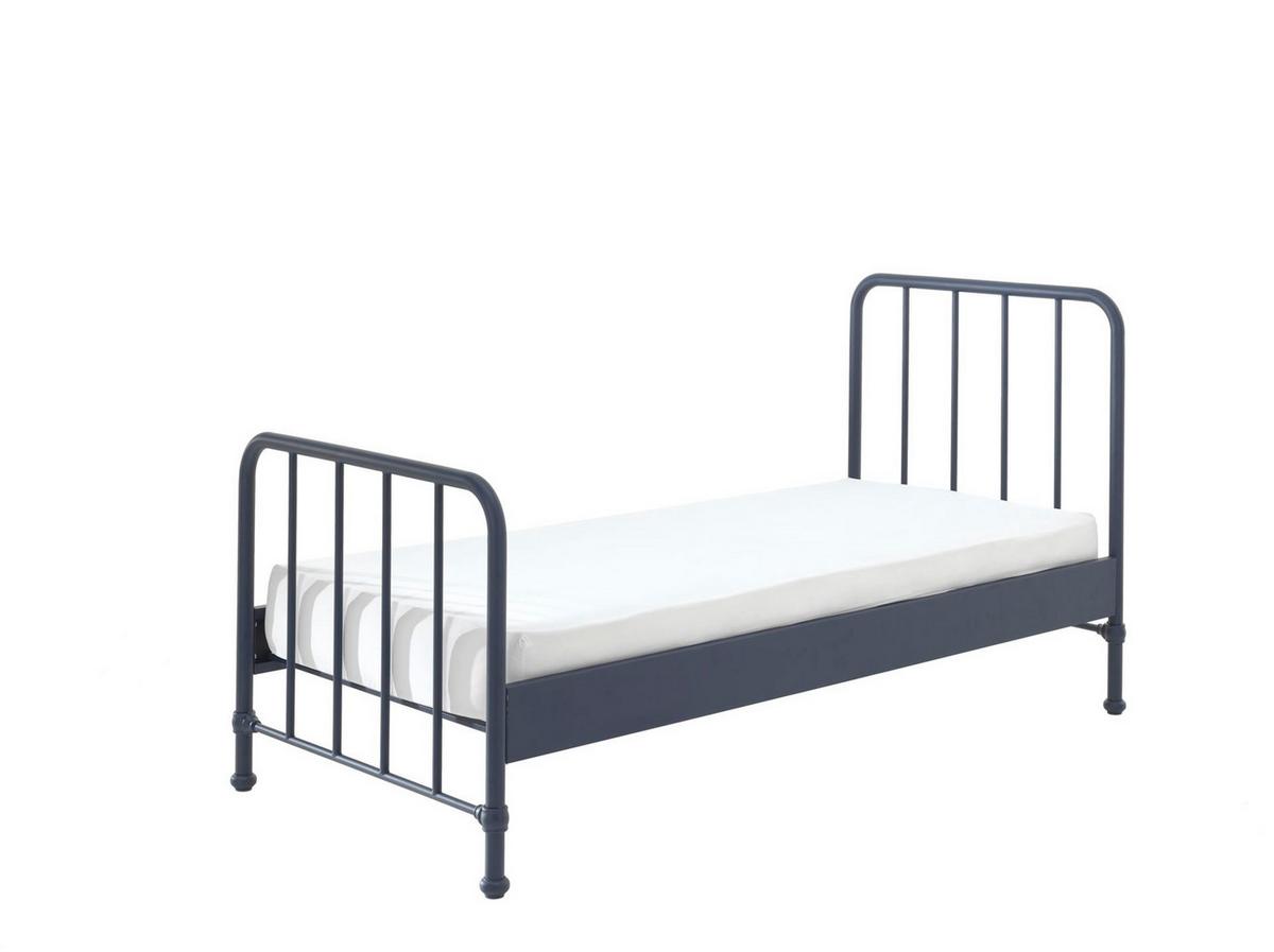 METALLBETT Kay 97x110x206 aus Metall in Blau matt - Blau, Metall (90/200cm) - 58aufmkessel