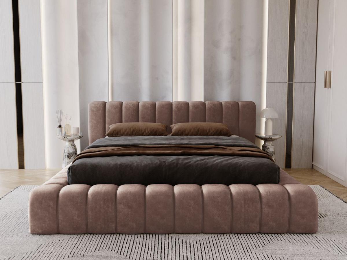POLSTERBETT Italia 160x200 Braun - Braun, Textil (160/200cm) - Graingold