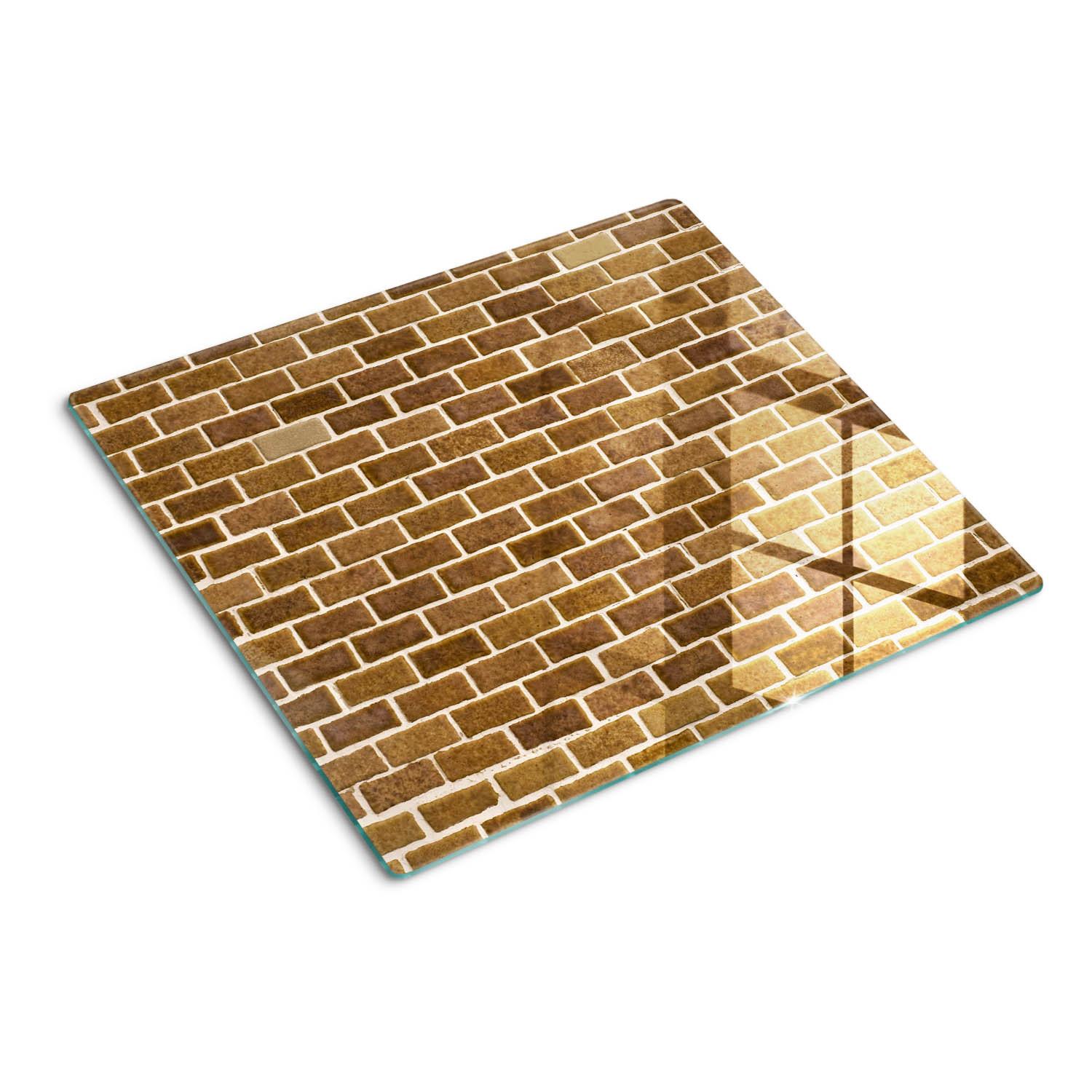 GLASPLATTE 60x52 cm Ziegelmauer - Braun, Glas (60/0.4/52cm) - TULUP