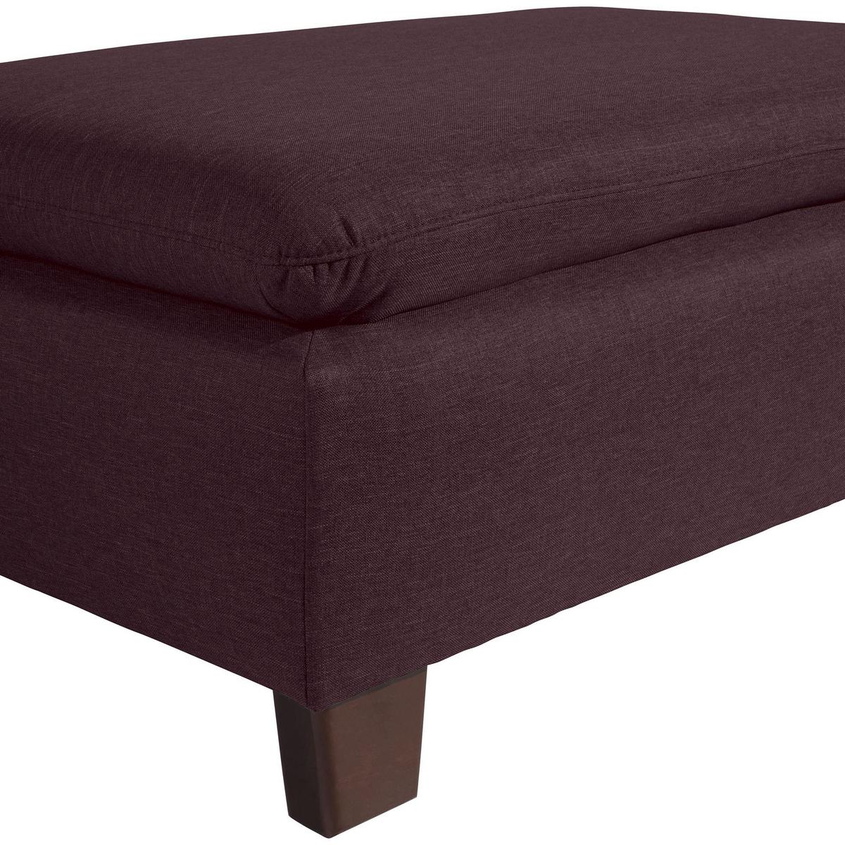 POLSTERHOCKER Kaylil Flachgewebe burgund - Bordeaux, Kunststoff (90/43/60cm) - 58aufmkessel