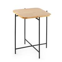 QUADRATISCHER beistelltisch mit metallfüssen 46/46/56 cm - Schwarz, Metall (60/46/56cm) - Calicosy