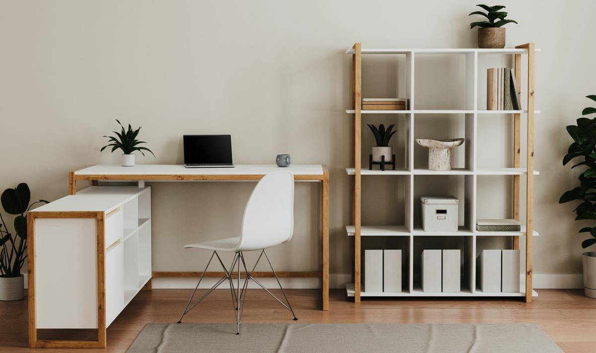 SCHREIBTISCH weiß, Eiche Artisan 139 x 139 cm, Eckschreibtisch für Büro und Homeoffice - Weiß/Eiche Artisan, Holzwerkstoff (139/139/75cm) - Furn.Design