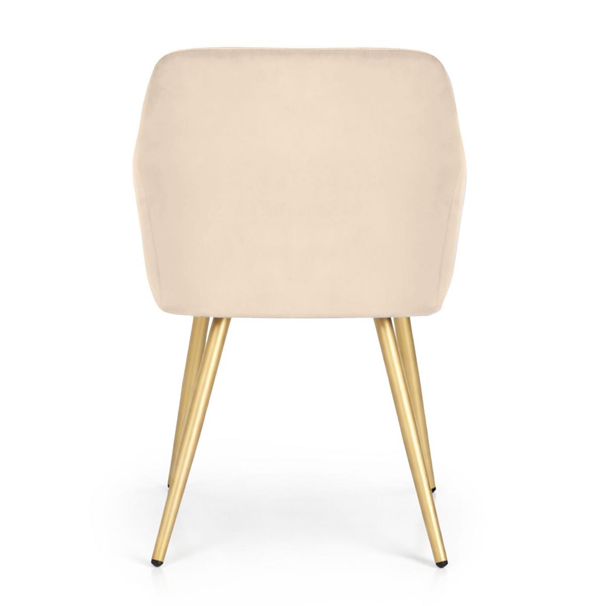 POLSTERSTUHL 2er Set, Metallbeine Creme 54,5/83/58 - Creme, Textil (55/83/51cm) - RAUMHIRSCH FURNITURE