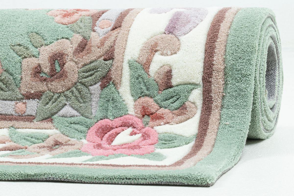 HANDTUFTTEPPICH Ming 70x140 cm - Grün, Textil (70/140cm) - THEKO