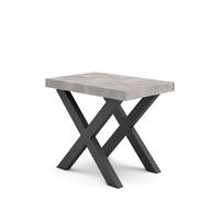 KONSOLENTISCH ausziehbar 58 bis 180cm, für 8 Gäste, zementgrau, 90/58/73cm - Grau, Holzwerkstoff (90/180/73cm) - Skraut Home