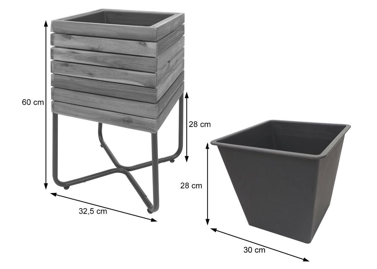 PFLANZKASTEN Braun - Braun, Holz (33/60/33cm) - MCW