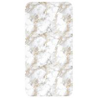 WC-VORLEGER Goldene Adern - Marmor - Weiß Toilettenvorleger 60x120 cm - Weiß, Textil (60/1cm) - OnlyWow
