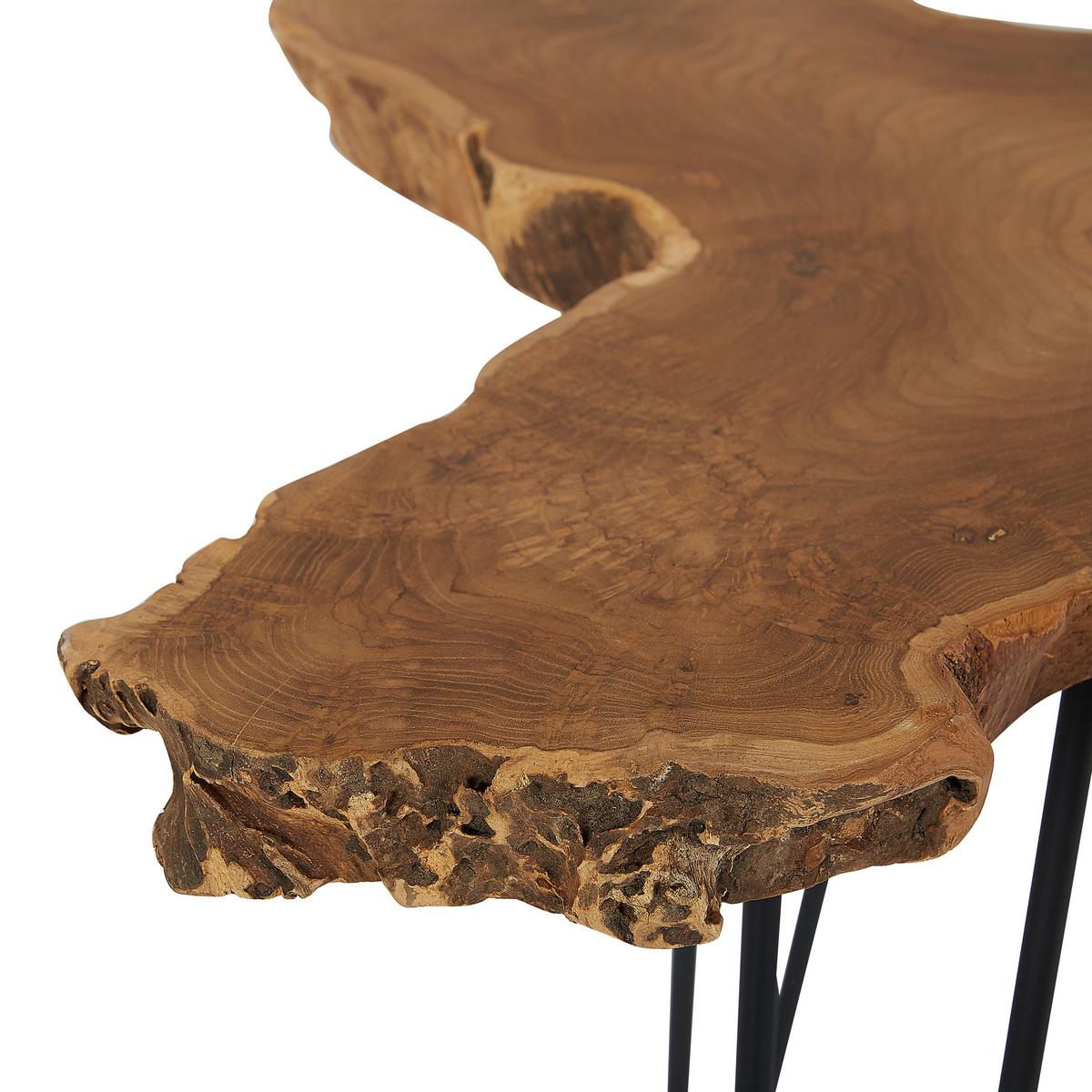 BEISTELLTISCH 2er-Set Unregelmässig Holz, Schwarz Camrose - Dunkelbraun, Holz (60/60/56cm) - Beliani