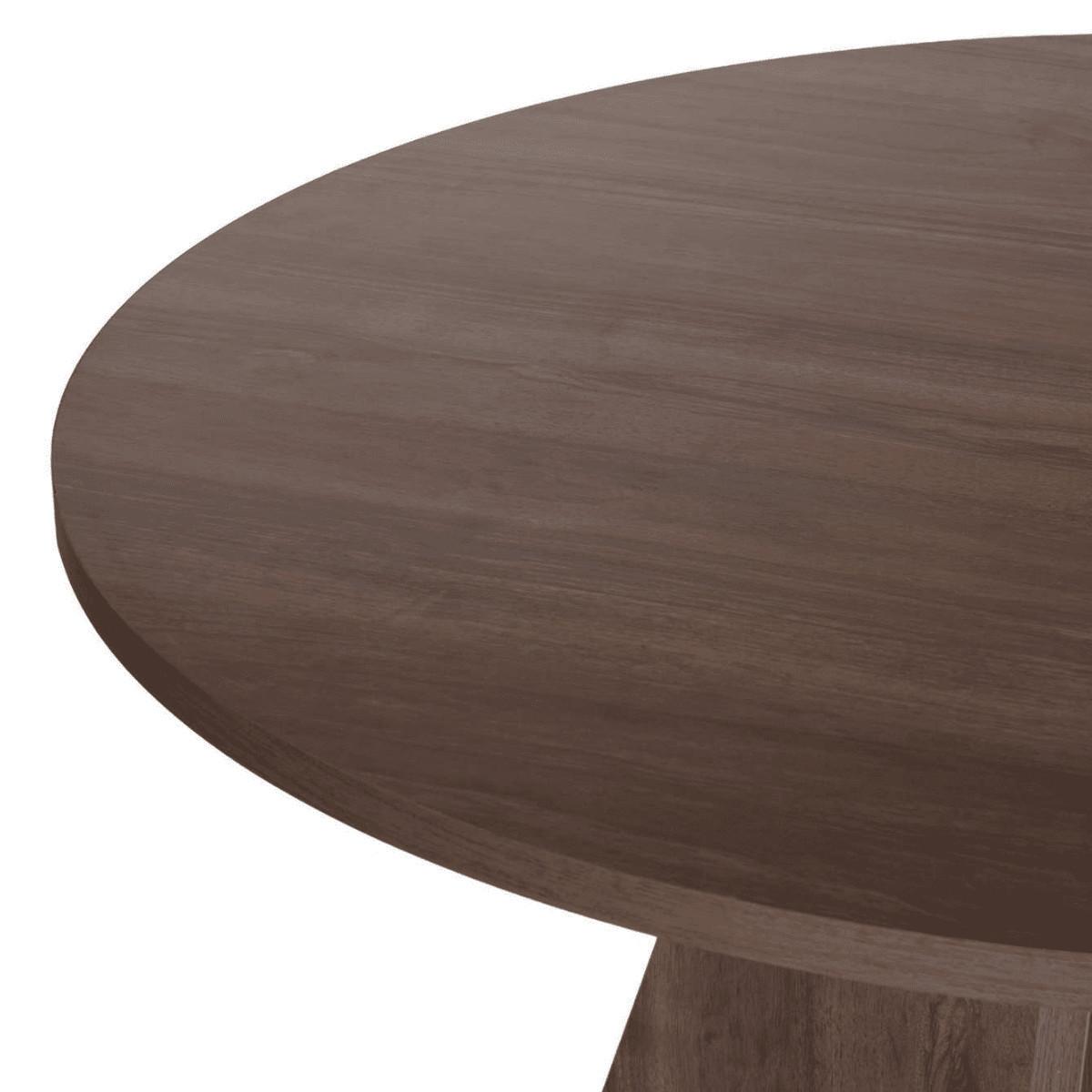 ESSTISCH mit rundem Tischplatte D120 cm 120/120/75 cm - Naturfarben, Holzwerkstoff (125/120/75cm) - Calicosy