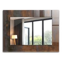 SPIEGEL 80 x 60 cm Rechteckig mit Aufdruck - Rostfarben, Glas (80/60/0.4cm) - TULUP