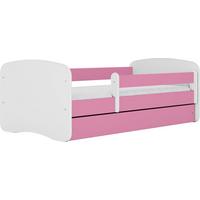 KINDERBETT Emily mit Schublade und Matratze, Rosa 80x180 cm - Weiß, Holzwerkstoff (180/80cm) - WFL GROUP